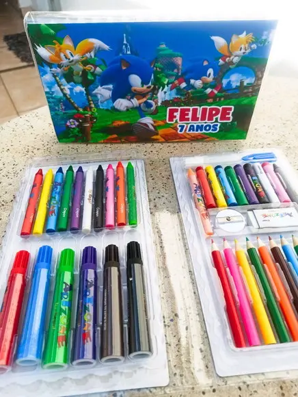 Estojo de pintura Sonic