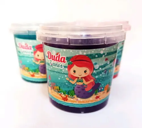 Slime com Glitter Sereia