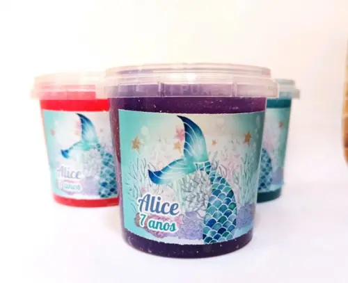 Slime com Glitter Sereia