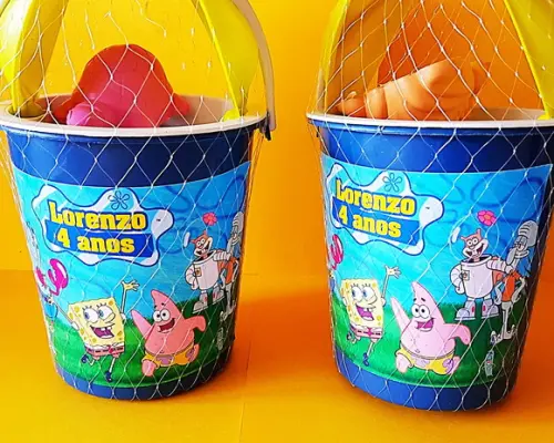 Kit Balde de Praia 5 Peças Bob Esponja