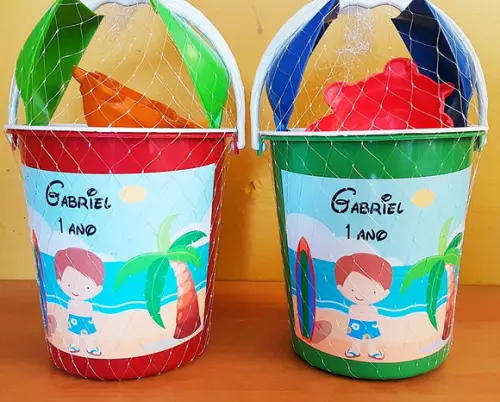 Kit baldinho de praia 5 peças
