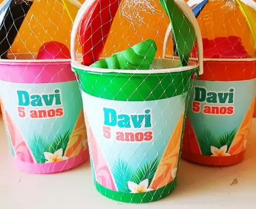 45 Balde de Praia Personalizado