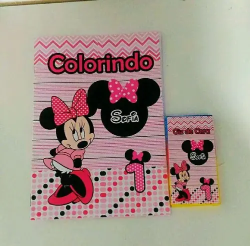 Kit colorir Minnie rosa