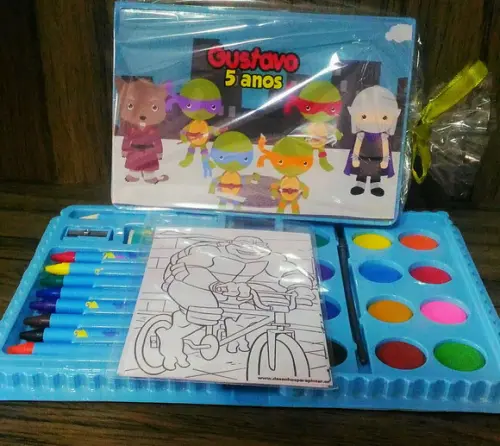 Estojo de Pintura Tartarugas Ninja