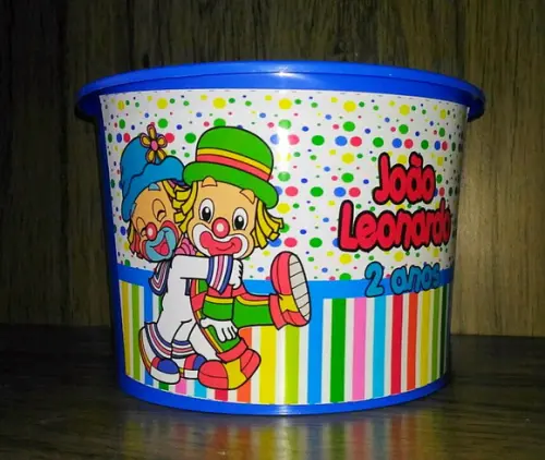 Balde personalizado com embalagem