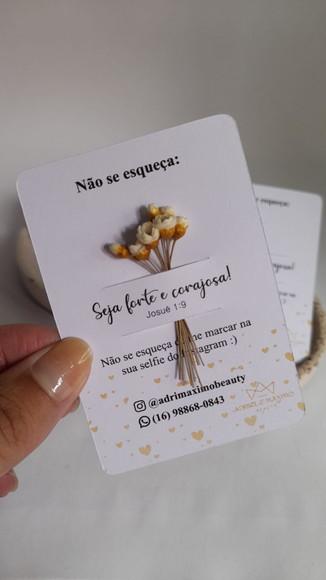 50 Card com Flor Mimo Cliente Personalizado