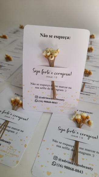 50 Card com Flor Mimo Cliente Personalizado