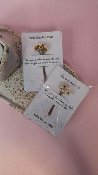 50 Card com Flor Mimo Cliente Personalizado