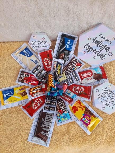 Arquivo de Corte Caixa Explosiva Tripla para Chocolates