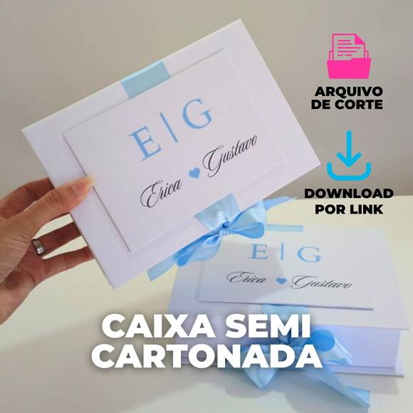 Arquivo de Corte Caixa Semi Cartonada - Média - 21x15x5cm