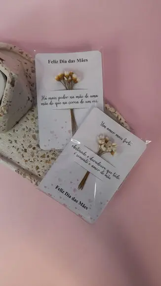 50 Card com Flor Mimo Cliente Personalizado