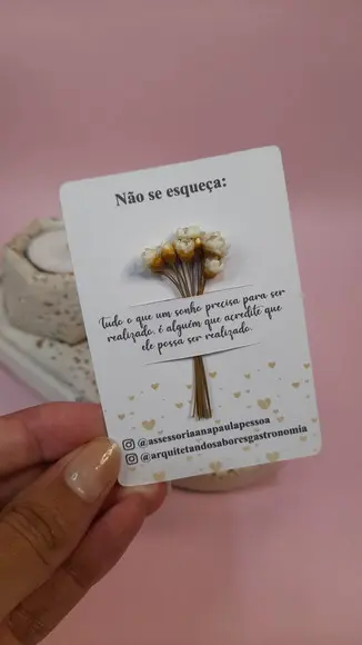 50 Card com Flor Mimo Cliente Personalizado