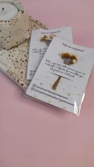 50 Card com Flor Mimo Cliente Personalizado