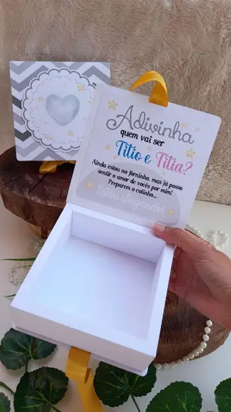 Arquivo de Corte - Caixa para Convite/ Lembrancinha