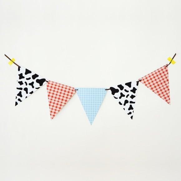 Bandeirola de Papel Estampada - Festa Fazendinha