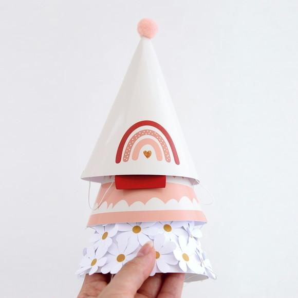 Chapeuzinho Boho Rainbow - 3 Unidades