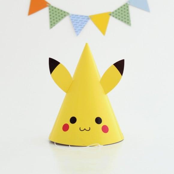Chapeuzinho de Festa - Picachu - Pokemon - 3 Unidades