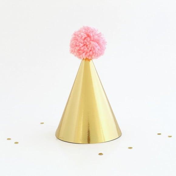 Chapeuzinho Dourado com Pompom Rosa 3un
