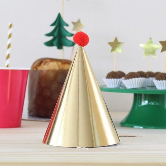 Chapeuzinho Dourado com Pompom Vermelho - Natal - 3 Unidades