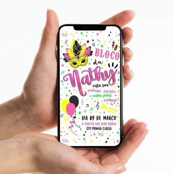 Convite Digital | Bloco de Carnaval Neon