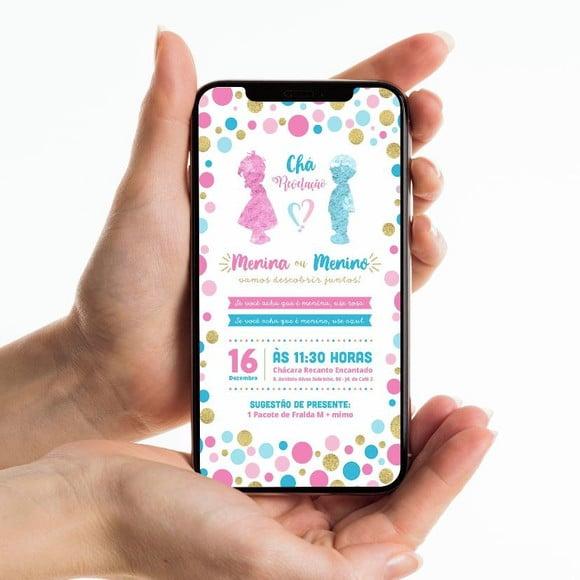 Convite Digital Chá Revelação