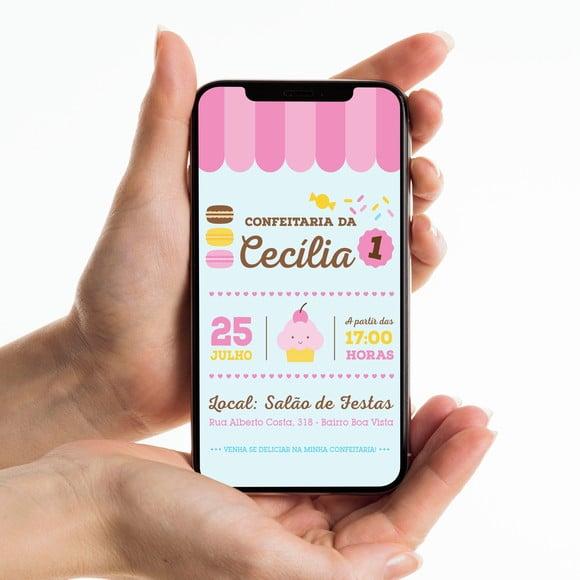 Convite Digital Confeitaria - Doceria - Patisserie