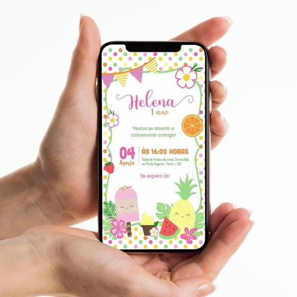 Convite Digital Frutas e Flores