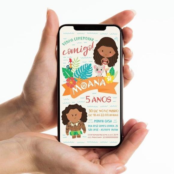 Convite Moana | Digital