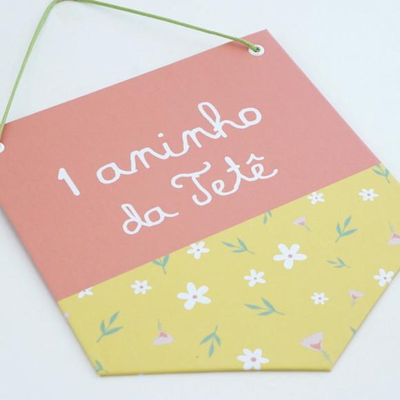 Flâmula de Papel - Coleção Bicho Preguiça - Decoração Festa