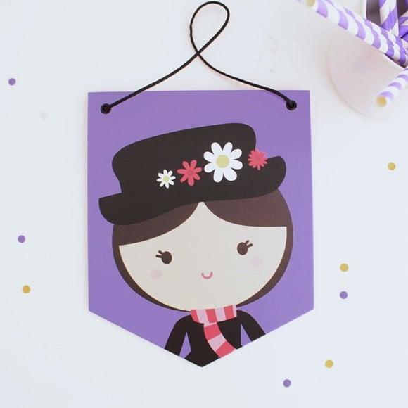 Flâmula de Papel - Mary Poppins - Decoração Festa