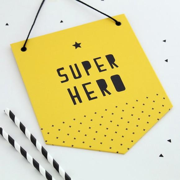 Flâmula de Papel - Super Hero - Decoração Festa