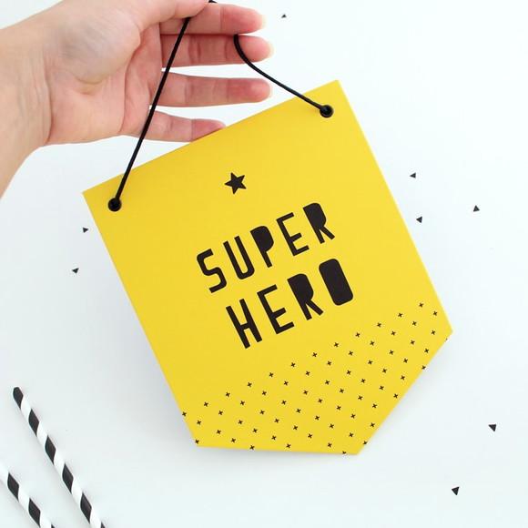 Flâmula de Papel - Super Hero - Decoração Festa