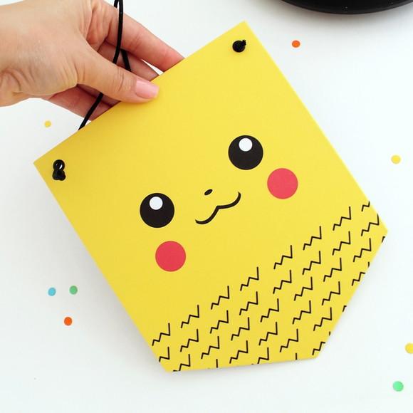 Flâmula de Papel - Pokemon - Pikachu - Decoração Aniversário