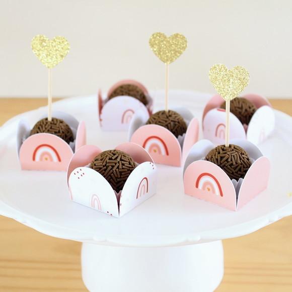 Forminha para Docinho - Arco Íris Boho - 12 un