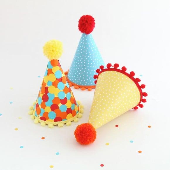 Kit 3 Chapeuzinhos Coleção Carnaval Confetes