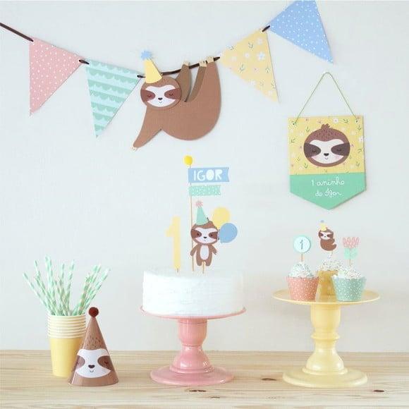 Kit Festa - Bicho Preguiça - Aniversário Menino