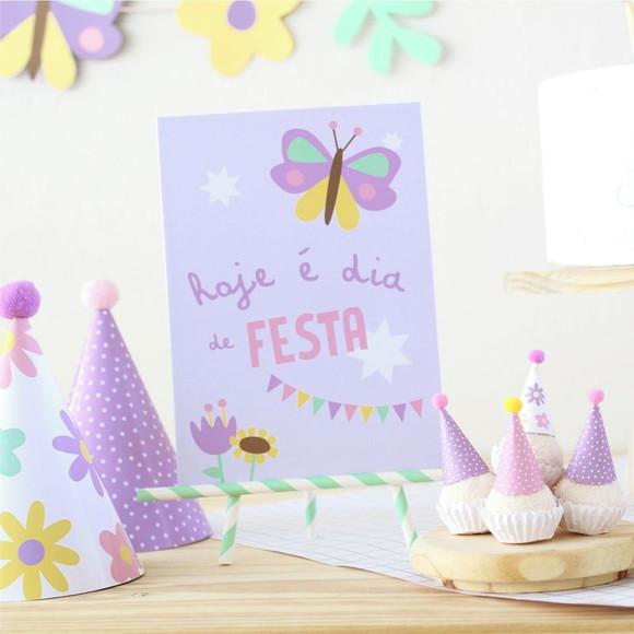 Kit Festa - Flores e Borboletas