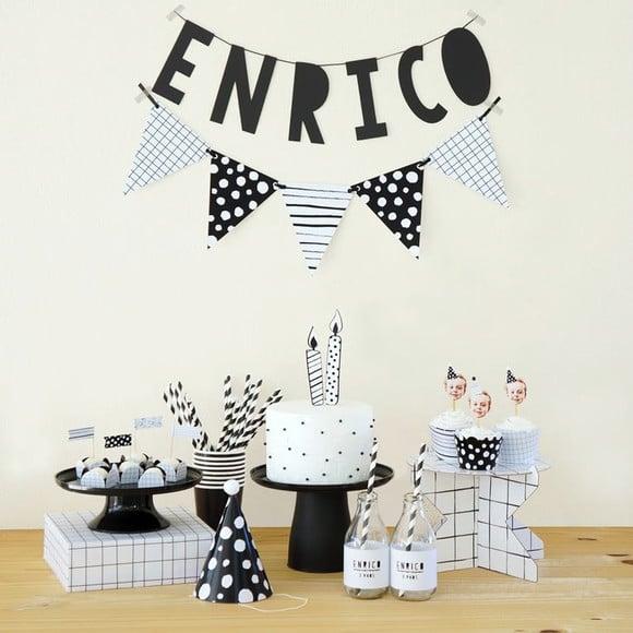 Kit Festa Preto e Branco - sem Tema - Minimalista
