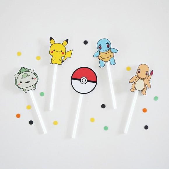 Kit Toppers - Festa Pokémon (12 Un)