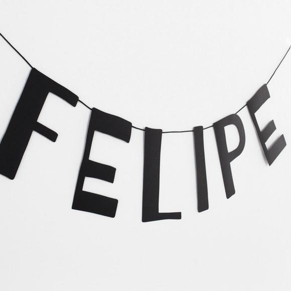 Letreiro de Papel com Nome - até 10 Letras