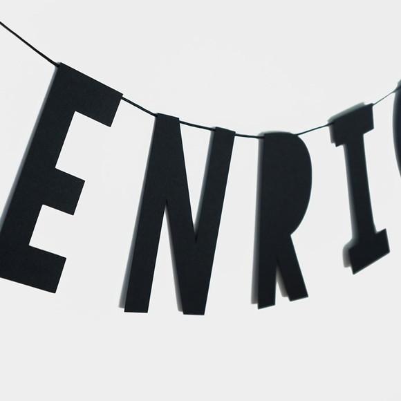 Letreiro de Papel com Nome - até 10 Letras