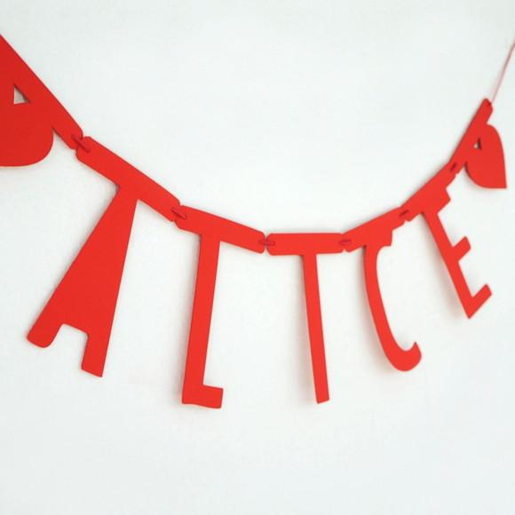 Letreiro de Papel com Nome - até 10 Letras
