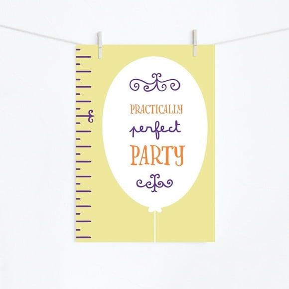 Pôster Mary Poppins - Practicaly Perfect Party A4