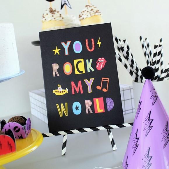 Quadrinho - You Rock My World - Festa Rock