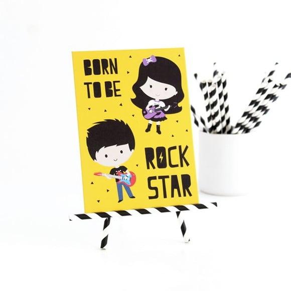 Quadrinho de Mesa - Born To Be a Rock Star - Festa Rock