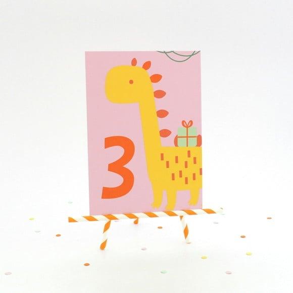 Quadrinho de Mesa - Dinossauro Baby Rosa