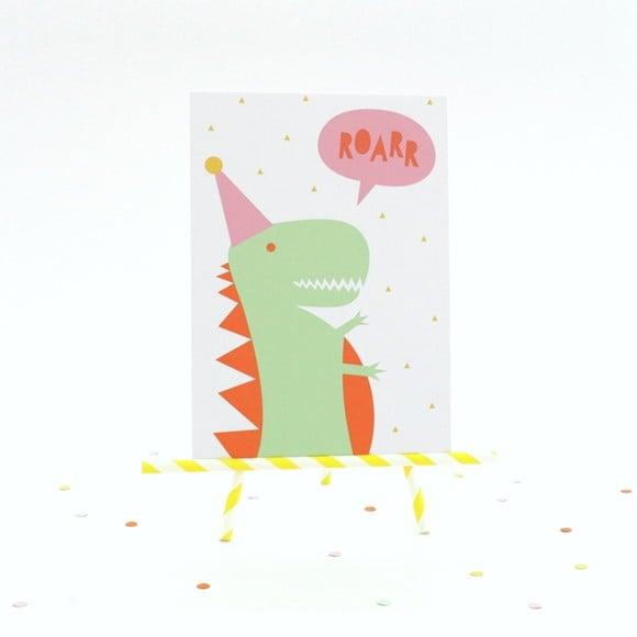 Quadrinho de Mesa - Dinossauro T-rex Rosa