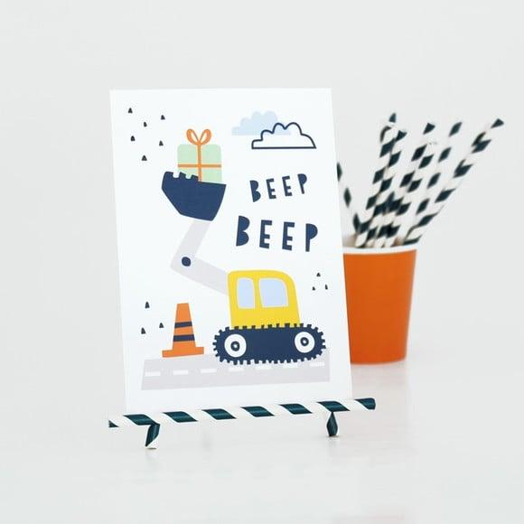 Quadrinho de Mesa - Festa Tratores e Caminhões - Beep-beep