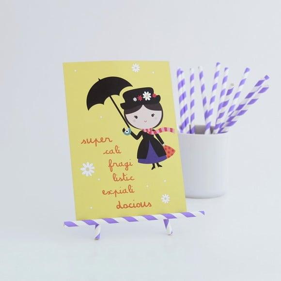 Quadrinho de Mesa - Mary Poppins - com Suporte