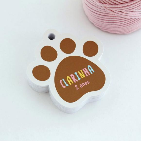 Tag Lembrança - Patinha de Cachorro (12 Un.)